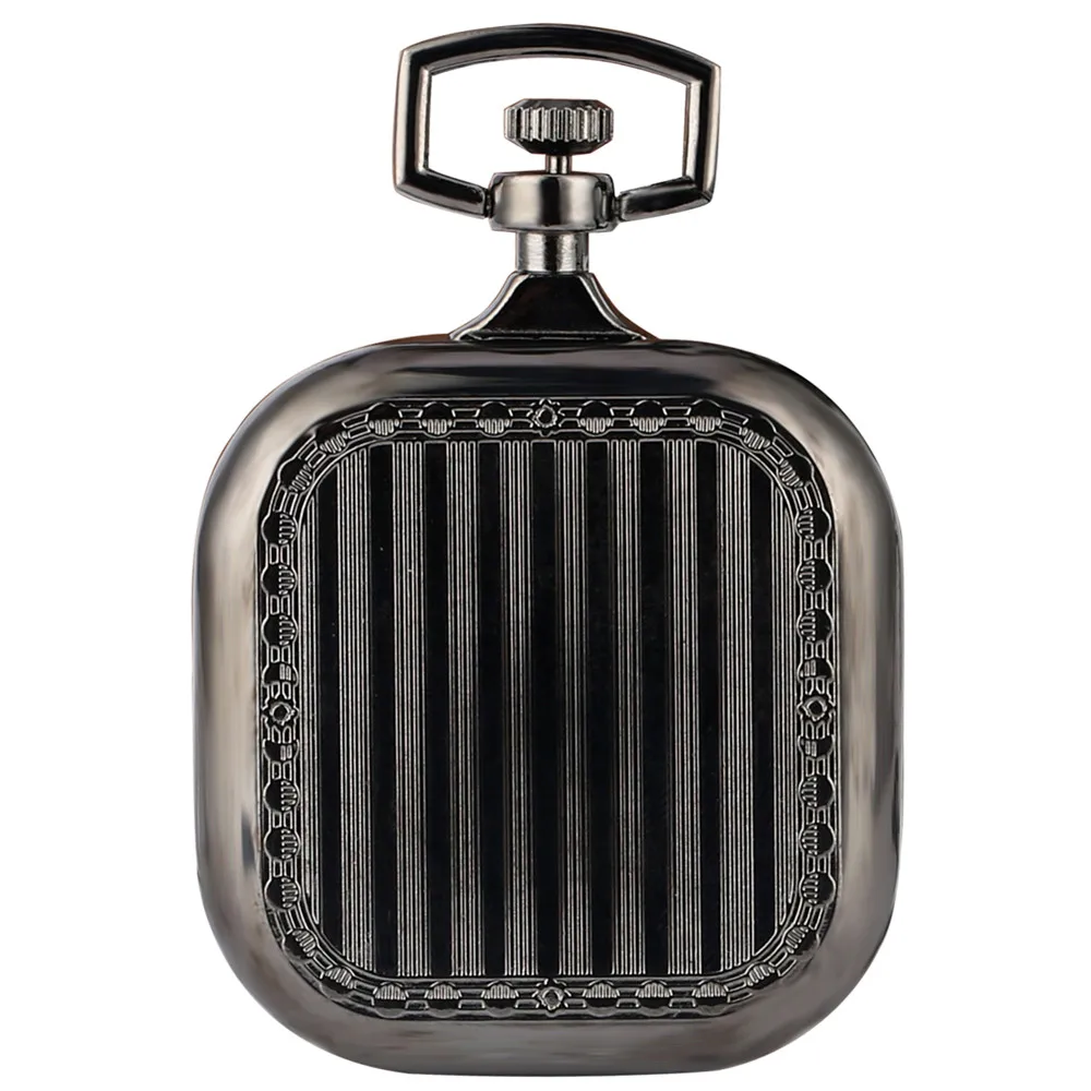 Elegant Vintage Black Square Mechanical Hand Winding Pocket Watch Rose Gold Roman Numerals Display Pendant Pocket Clock Male
Elegant Vintage Black Square Mechanical Hand Winding Pocket Watch Rose Gold Roman Numerals Display Pendant Pocket Clock Male