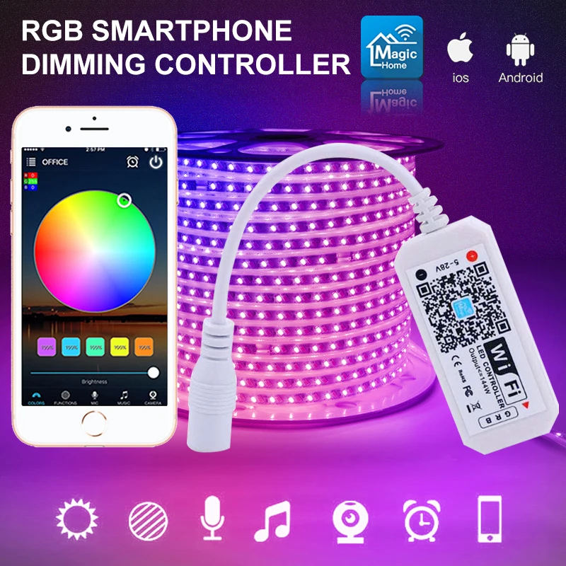 Smart WiFi Controller LED Strip Wireless Remote Control Music Voice Control Color Change RGB WiFi Rgb Controller Led Dropship
Smart WiFi Controller LED Strip Wireless Remote Control Music Voice Control Color Change RGB WiFi Rgb Controller Led Dropship