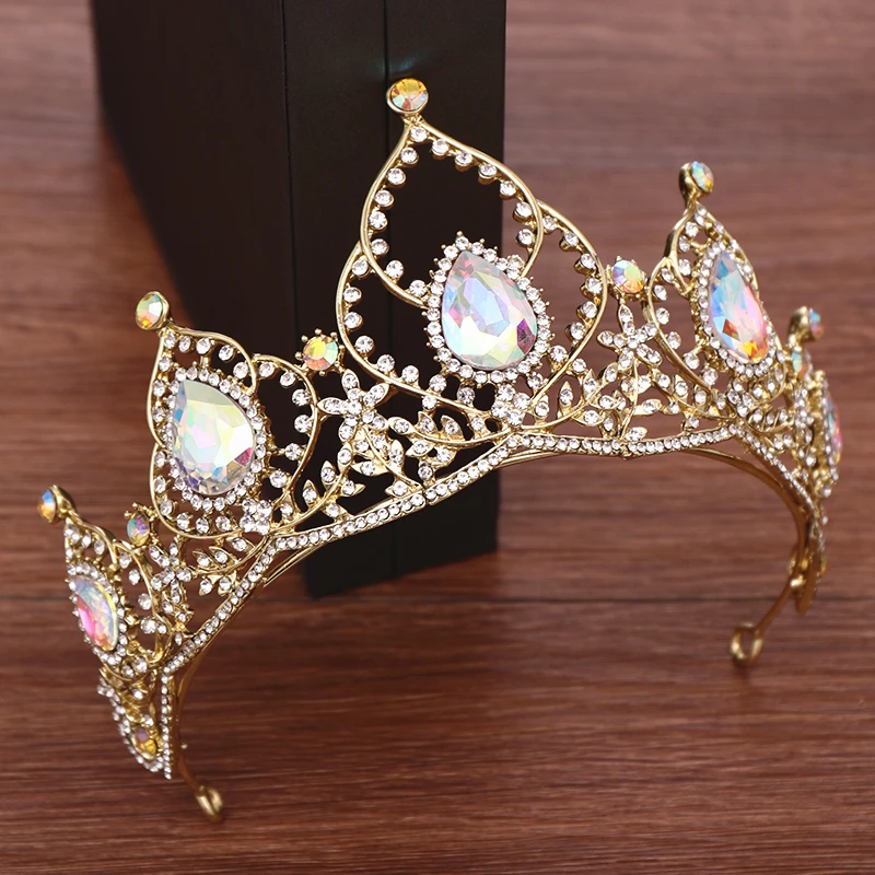 Vintage Crystal Rhinestone Crown Headband Hair Accessories Bride Headdress Gold Color Wedding Crown Bridal Hair Jewelry
Vintage Crystal Rhinestone Crown Headband Hair Accessories Bride Headdress Gold Color Wedding Crown Bridal Hair Jewelry
