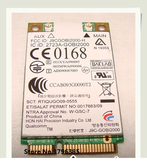Карта UN2420 GOBI2000 WWAN 3G для HP 2540P 2740P 8440P 8440W 8540P 8540W 8740P SPS 531993-001
Карта UN2420 GOBI2000 WWAN 3G для HP 2540P 2740P 8440P 8440W 8540P 8540W 8740P SPS 531993-001