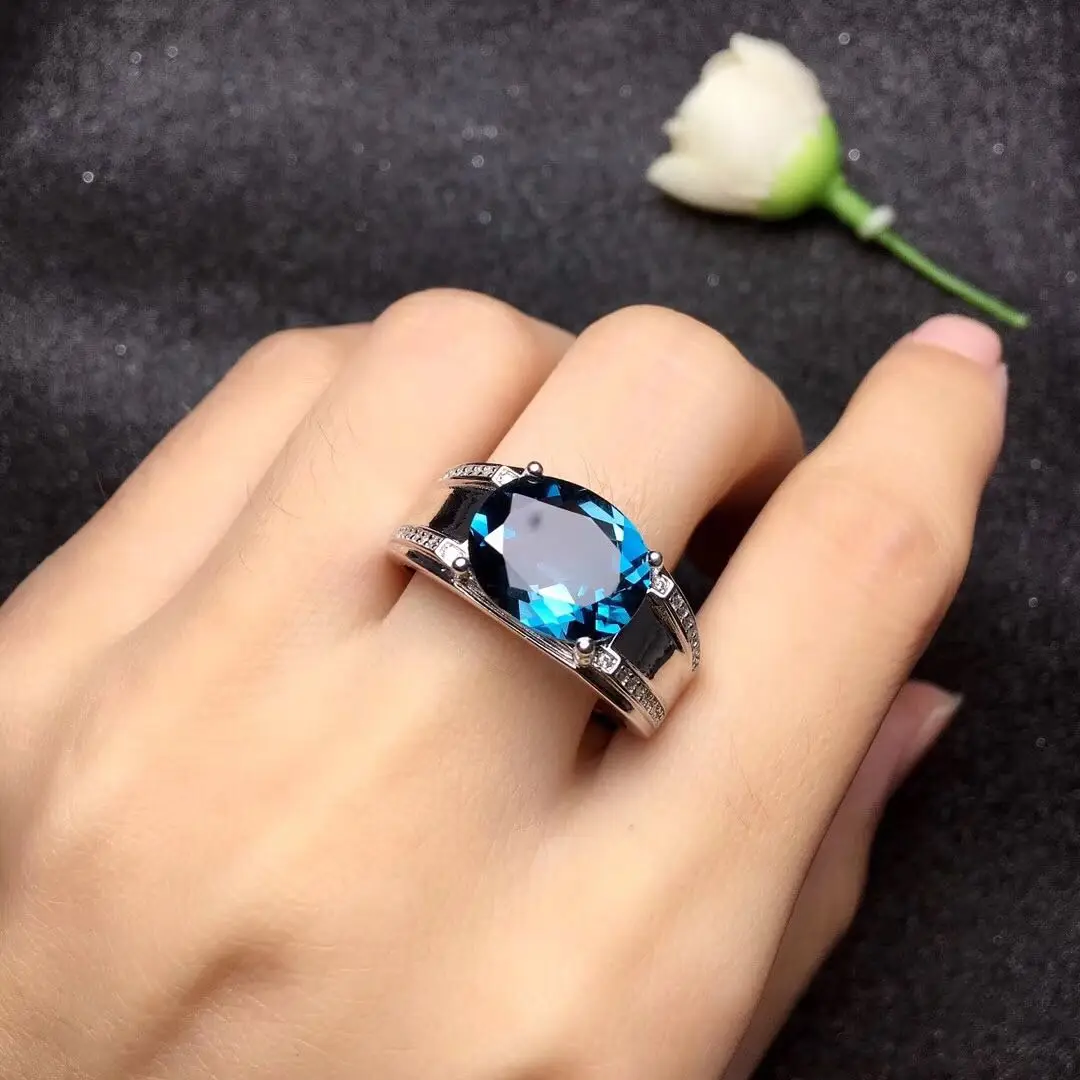 Customized New London Blue Topaz Sterling Silver Open Man's Ring Couple Ring Simple Elegant for Boyfriend with Certificate Free
Customized New London Blue Topaz Sterling Silver Open Man's Ring Couple Ring Simple Elegant for Boyfriend with Certificate Free