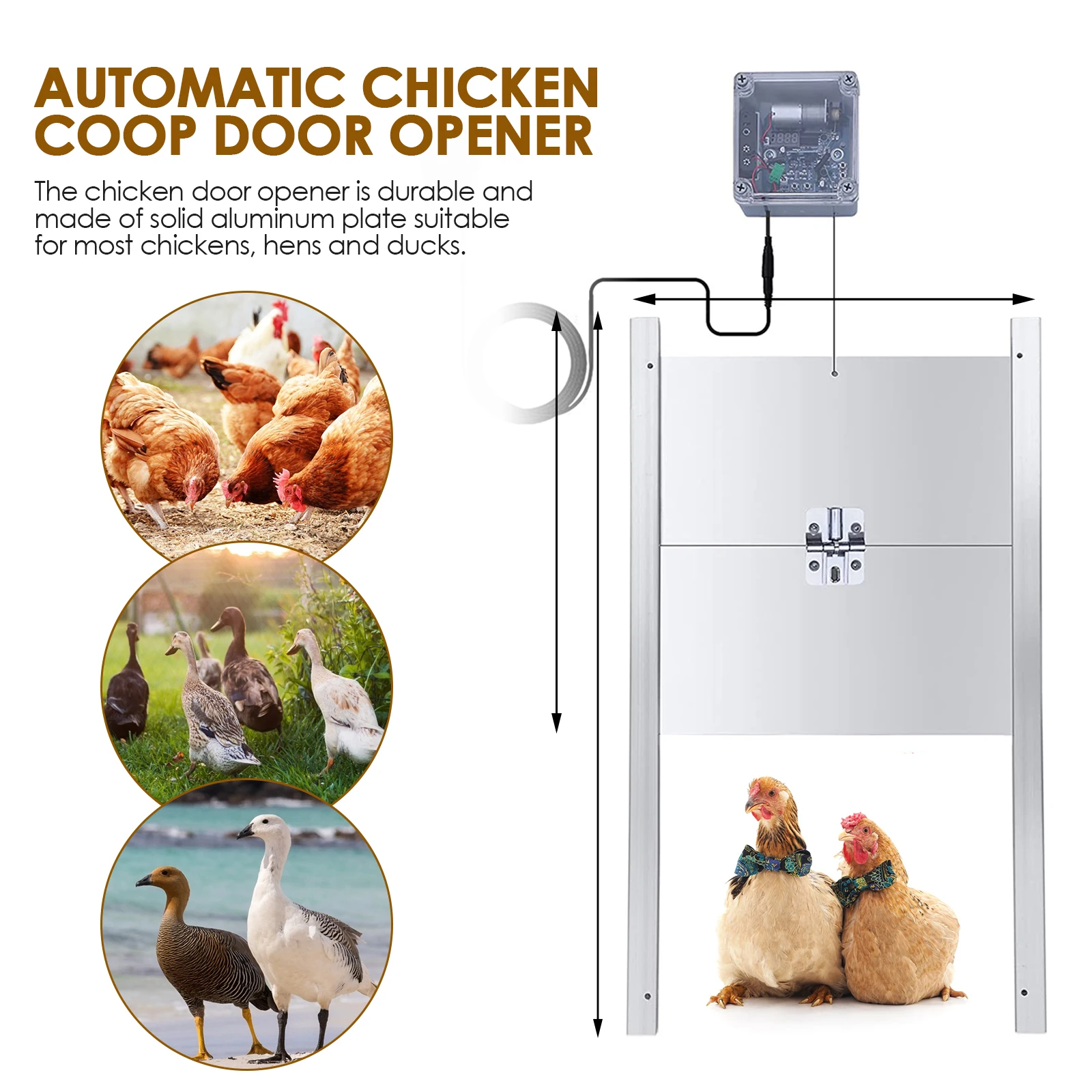 EU Stock Upgraded Timing Control Chicken House Automatic Door Opener 110-220V Pets Dog Door Opener Power Failure Protection
EU Stock Upgraded Timing Control Chicken House Automatic Door Opener 110-220V Pets Dog Door Opener Power Failure Protection