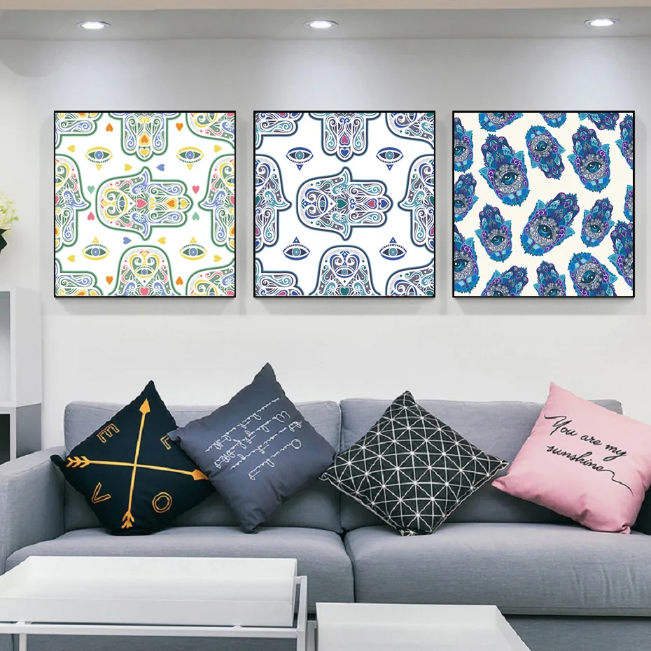 Hand of Fatima Eye Palm Color Pattern Indian Yoga Painting Art Canvas Painting Poster Print Printing Bedroom Living Room Home De
Hand of Fatima Eye Palm Color Pattern Indian Yoga Painting Art Canvas Painting Poster Print Printing Bedroom Living Room Home De
