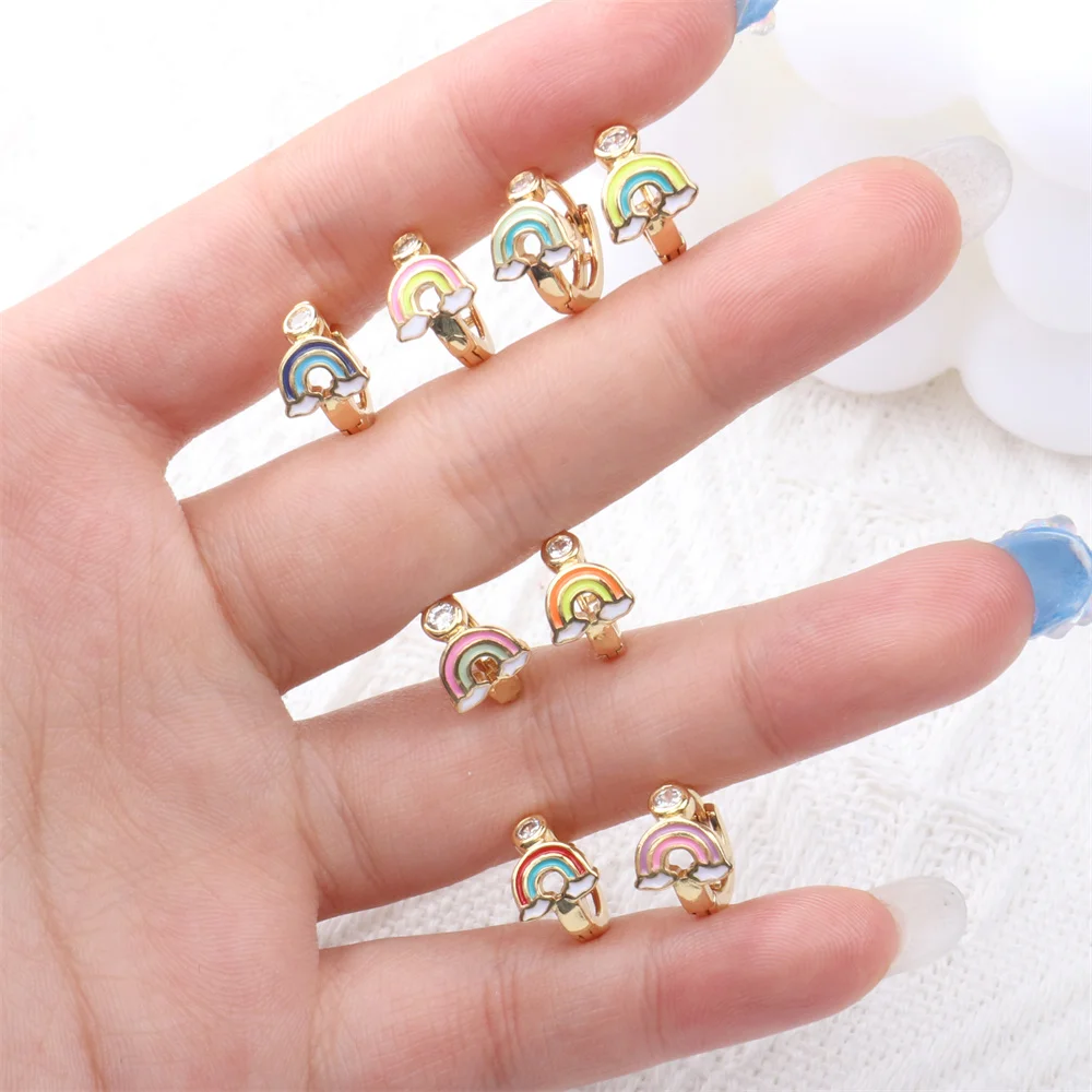 Korean Fashion Rainbow Earrings For Women Cute Color Enamel Hoop Earrings Jewelry Accessories 2022 Women's Party Gifts Wholesale
Korean Fashion Rainbow Earrings For Women Cute Color Enamel Hoop Earrings Jewelry Accessories 2022 Women's Party Gifts Wholesale