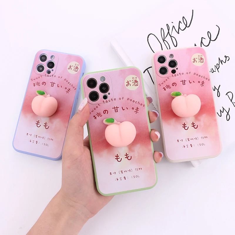 Cute Pink Peach Cartoon 3D Pinch phone case for iphone 13 12 Pro Max MiNi X XR XS 7 8P Shell Liquid Silicone Phone Cover Funda
Cute Pink Peach Cartoon 3D Pinch phone case for iphone 13 12 Pro Max MiNi X XR XS 7 8P Shell Liquid Silicone Phone Cover Funda