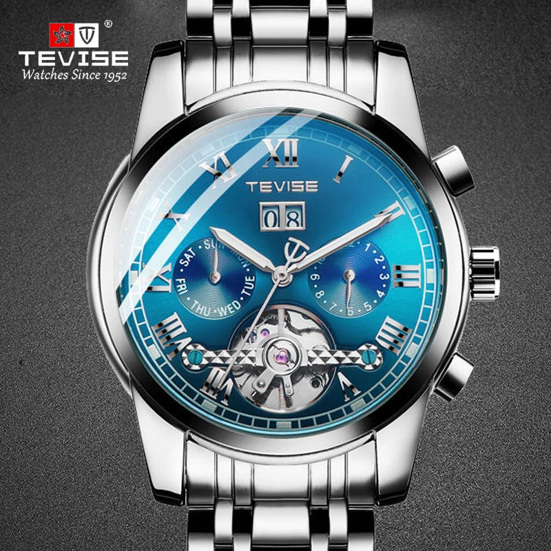 TEVISE 9005 Skeleton Automatic Watches Men Mechanical Watch Tourbillon Stainless Steel Clock Business Men Wristwatches Relogio
TEVISE 9005 Skeleton Automatic Watches Men Mechanical Watch Tourbillon Stainless Steel Clock Business Men Wristwatches Relogio