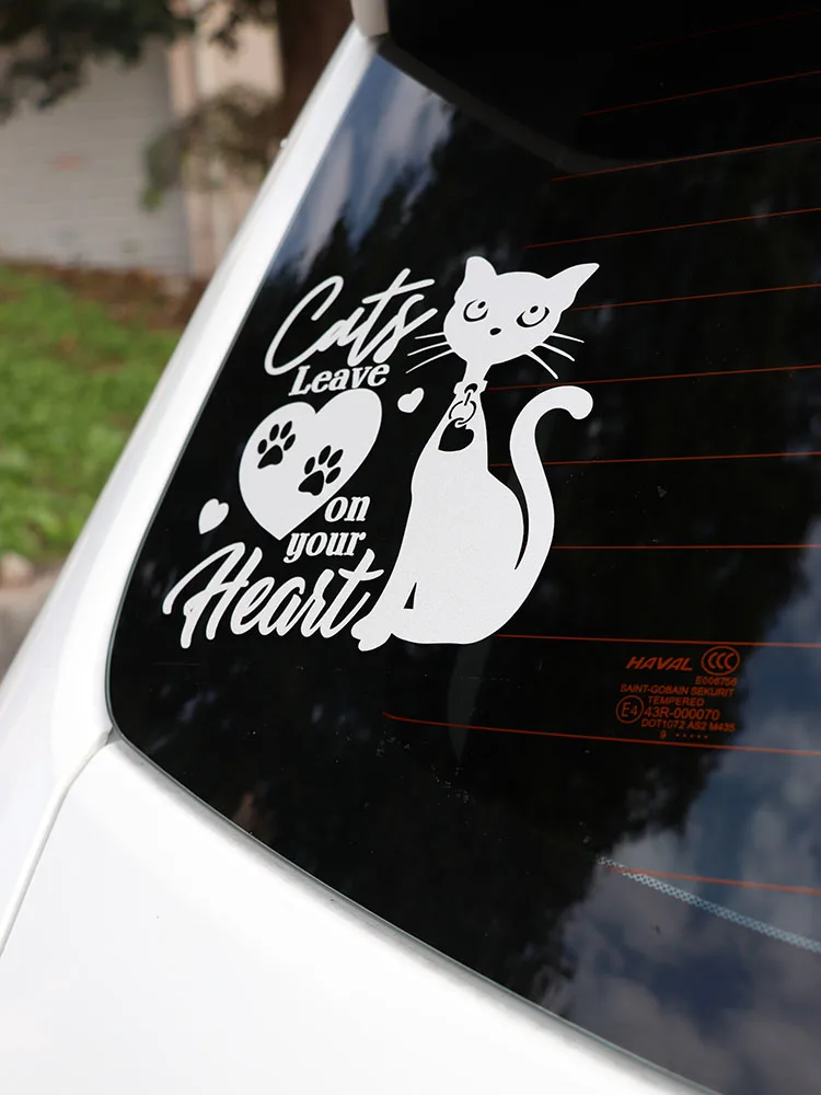 ZTTZDY 16.5*15.3CM Cats Leave on your Heart Car Sticker Vinyl Decal Black/Silver ZJ4-0149
ZTTZDY 16.5*15.3CM Cats Leave on your Heart Car Sticker Vinyl Decal Black/Silver ZJ4-0149