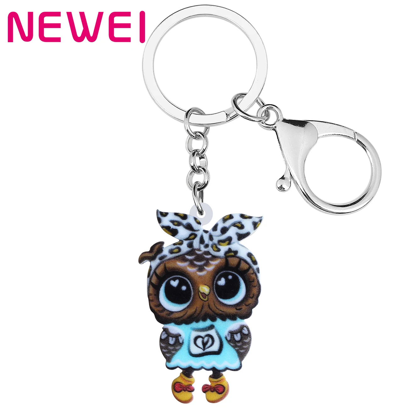 NEWEI Acrylic Sweet Bowknot Big Eye Owl Keychains Fashion Car Purse Key Chain Ring Birds Jewelry For Women Men Teens Charms Gift
NEWEI Acrylic Sweet Bowknot Big Eye Owl Keychains Fashion Car Purse Key Chain Ring Birds Jewelry For Women Men Teens Charms Gift
