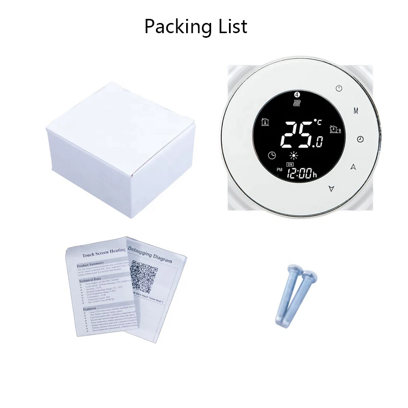 Wifi Smart Water/Gas Boiler Thermostat Tuya Remote Control Backlight Weekly Programmable LCD Touch Screen Temperature Controller
Wifi Smart Water/Gas Boiler Thermostat Tuya Remote Control Backlight Weekly Programmable LCD Touch Screen Temperature Controller