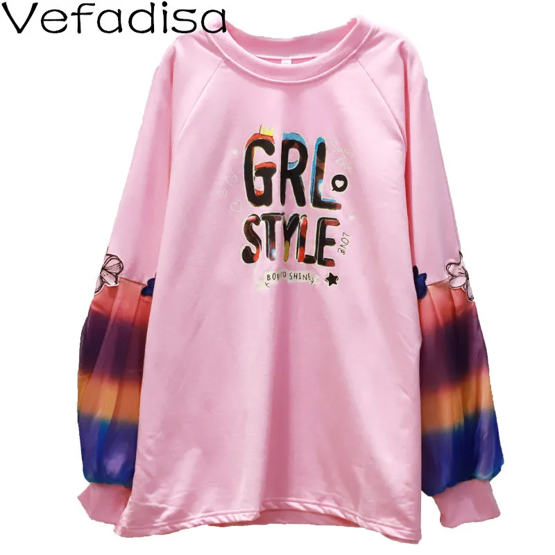 Vefadisa Fashion Autumn Letter Print Women Sweatshirt 2021 New Mesh Patchwork Pullover Coat Plus Size Female Sweatshirt QYF6423
Vefadisa Fashion Autumn Letter Print Women Sweatshirt 2021 New Mesh Patchwork Pullover Coat Plus Size Female Sweatshirt QYF6423