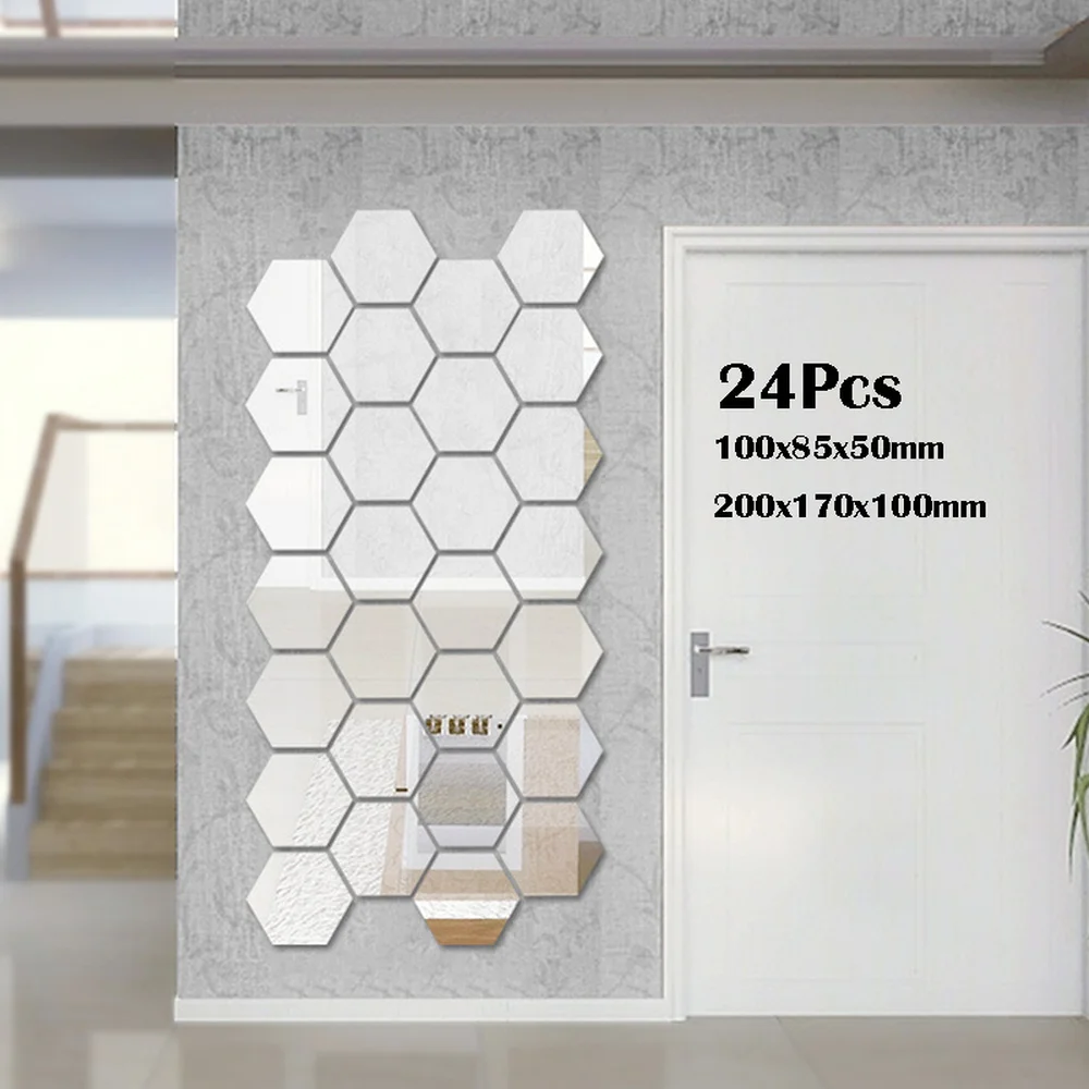 24 PCS Hexagon Acrylic Mirror Surface Sticker Removable Mirror Setting Wall Sticker Decal Bedroom Decor Stickers
24 PCS Hexagon Acrylic Mirror Surface Sticker Removable Mirror Setting Wall Sticker Decal Bedroom Decor Stickers
