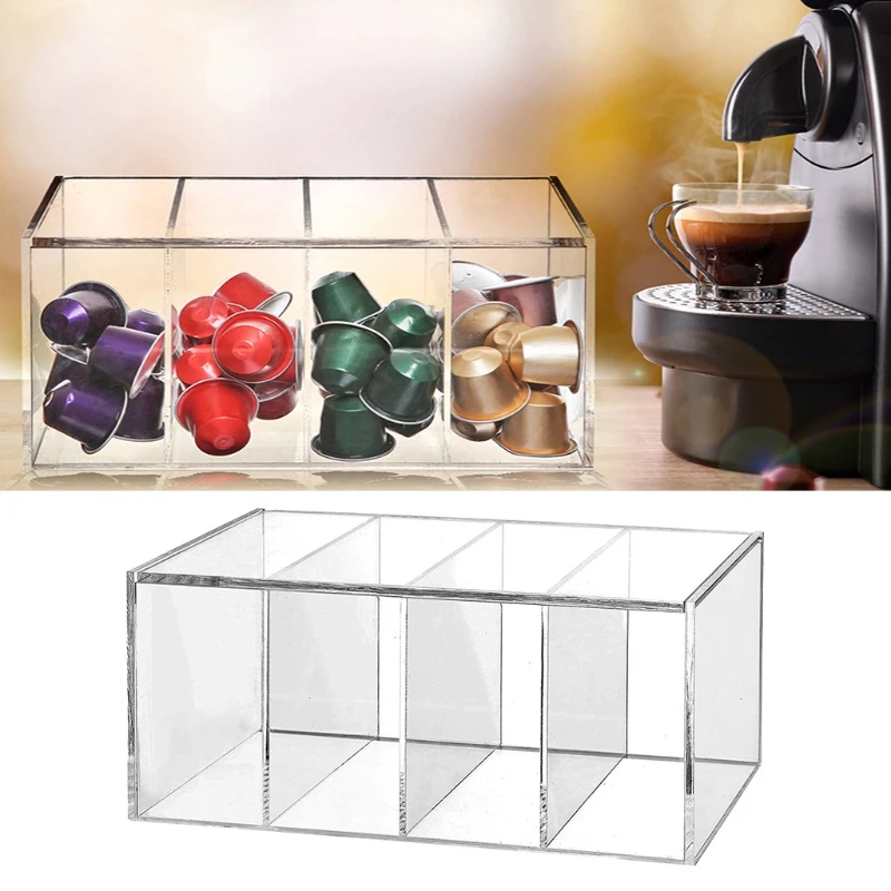 X6HD Clear Acrylic Coffee Capsule Holder 4 Compartment K Cup Box Tea Bag Storage Bar
X6HD Clear Acrylic Coffee Capsule Holder 4 Compartment K Cup Box Tea Bag Storage Bar