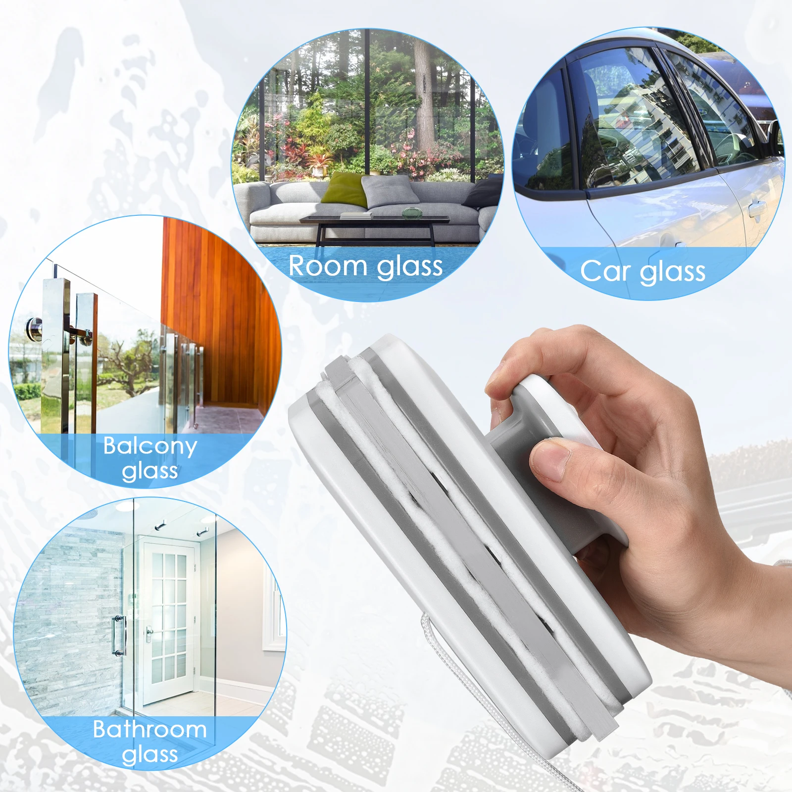 Double-Sided Window Cleaner Glass Wiper Magnetic Window Cleaner Tools For High Windows
Double-Sided Window Cleaner Glass Wiper Magnetic Window Cleaner Tools For High Windows