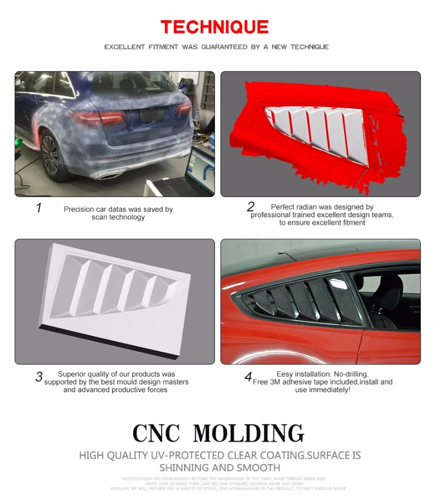 Carbon Fiber Exterior Accessories Rear Window Vents for Ford Mustang GT Coupe 2-Door 15-17
Carbon Fiber Exterior Accessories Rear Window Vents for Ford Mustang GT Coupe 2-Door 15-17