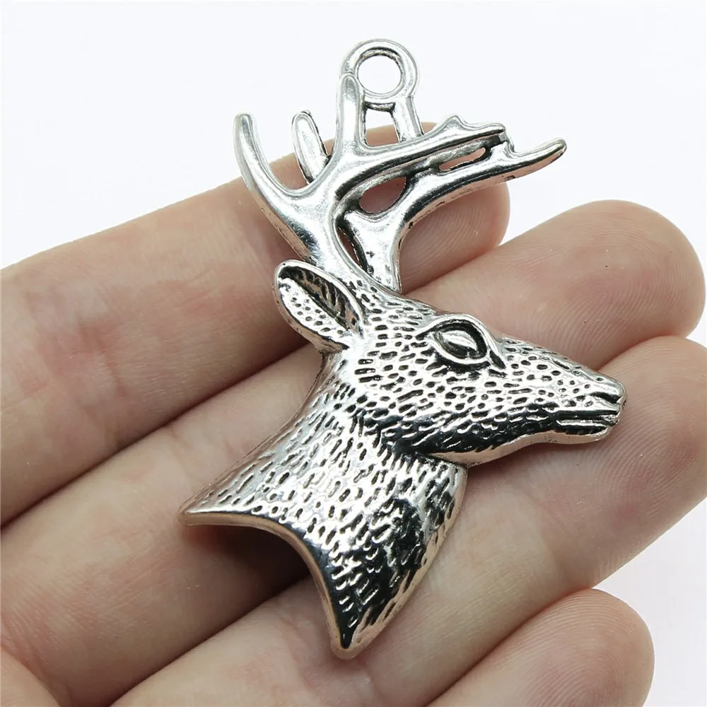 20pcs 60x43mm Pendant Deer Head Reindeer Pendant Charm For Jewelry Making Deer Head With Antlers Pendants
20pcs 60x43mm Pendant Deer Head Reindeer Pendant Charm For Jewelry Making Deer Head With Antlers Pendants