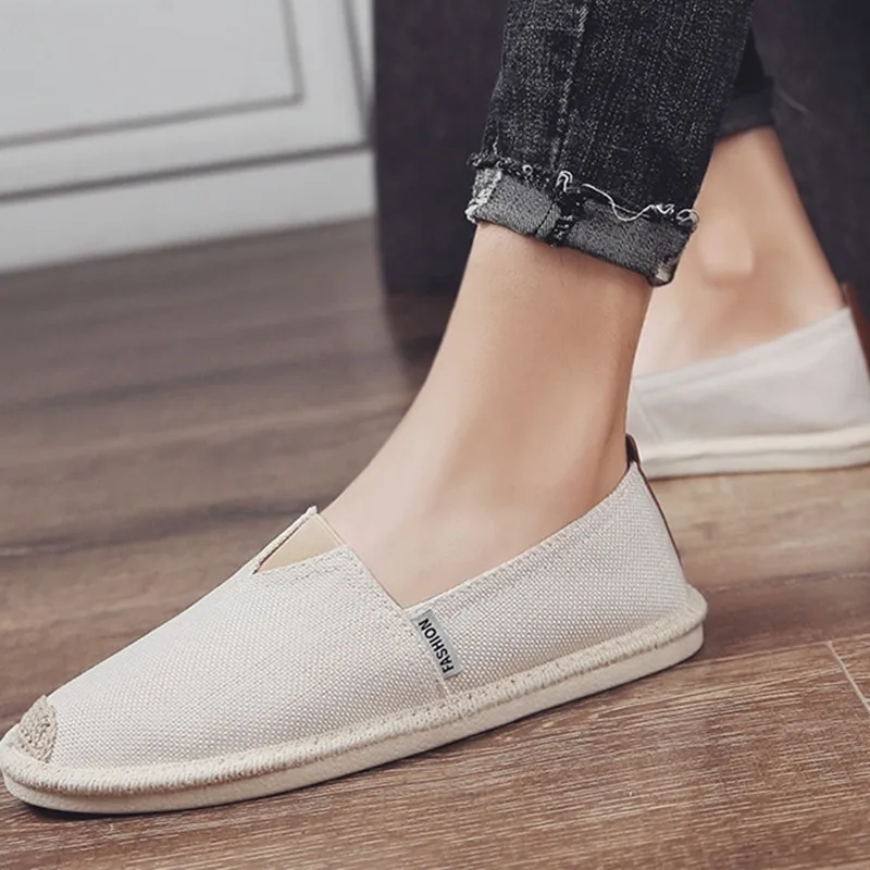 Men Fashion Flats Plimsolls Solid Canvas Shoes Cheap Casual Linen Loafers Shoes Male Hemp Footwear Espadrille Fisherman Shoes
Men Fashion Flats Plimsolls Solid Canvas Shoes Cheap Casual Linen Loafers Shoes Male Hemp Footwear Espadrille Fisherman Shoes