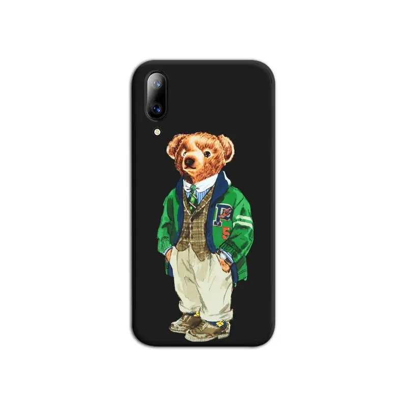 Итальянские модные брендовые чехлы с медведем для телефона Vivo Y91c Y17 Y51 Y67 Y55 Y7s Y81 Y19