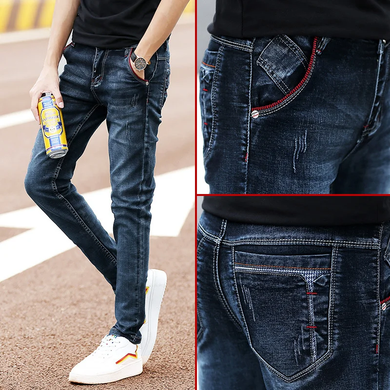 Fashion Men's Jeans Pants Stretch Dark Blue Skinny Jeans For Men Casual Slim Fit Denim Pants Korean Style Male Trousers Jeans
Fashion Men's Jeans Pants Stretch Dark Blue Skinny Jeans For Men Casual Slim Fit Denim Pants Korean Style Male Trousers Jeans