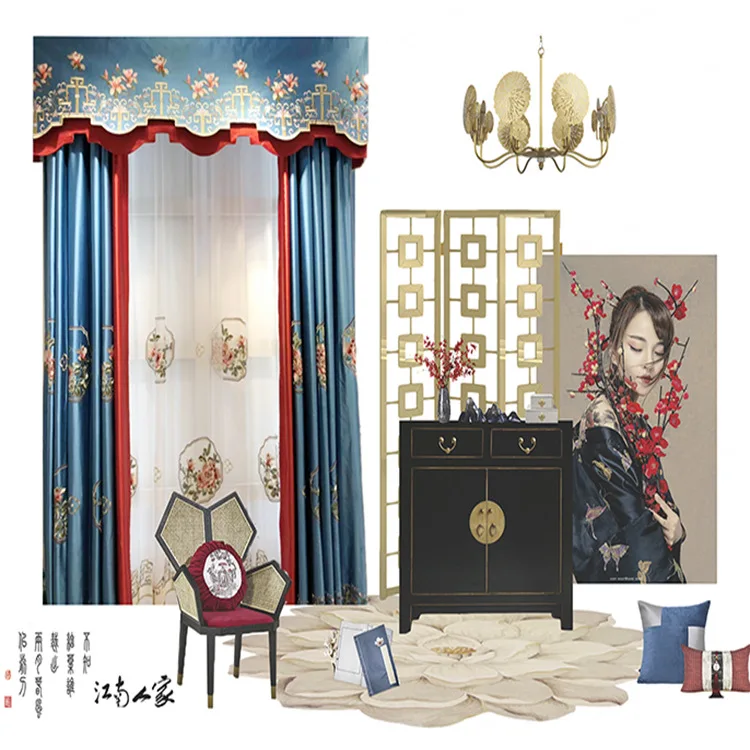 Chinese Style Curtains for Living Room Dining Room Bedroom Retro High-end Embroidered Curtains Finished Product Customization
Chinese Style Curtains for Living Room Dining Room Bedroom Retro High-end Embroidered Curtains Finished Product Customization