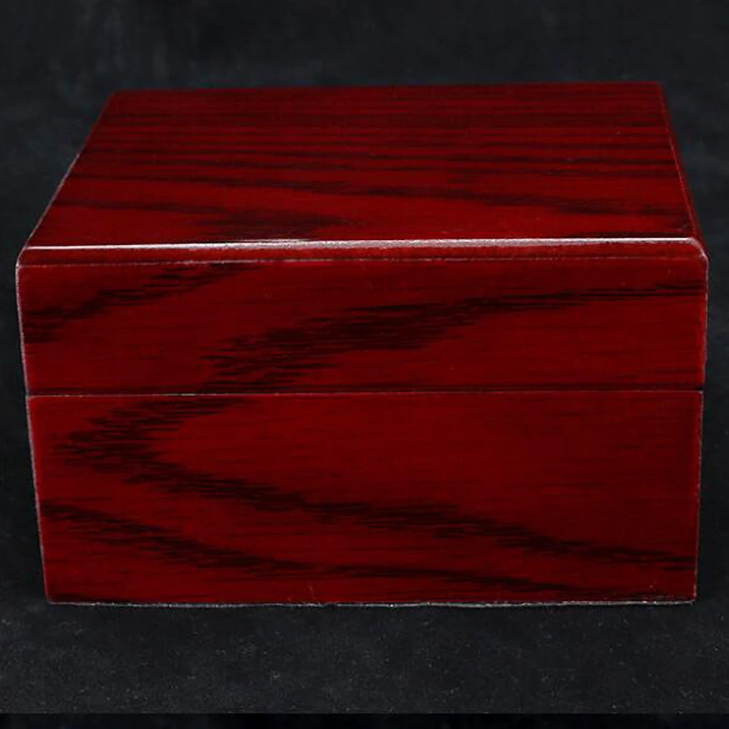 Винно-красный деревянный одинарный чехол для часов деревянная коробка