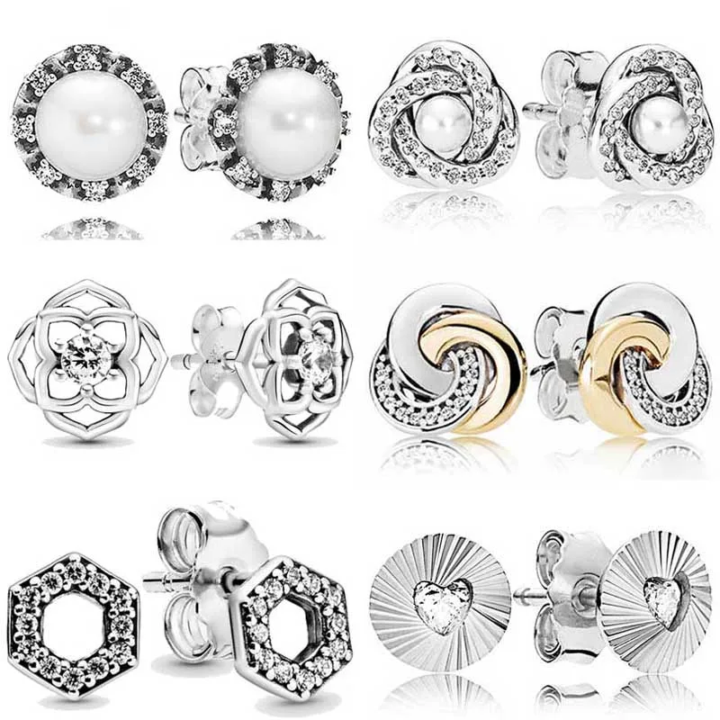 Original 925 Sterling Silver Rose Petals Everlasting Grace Golden Interlinked Circles Stud Earring For Women Popular DIY Jewelry
Original 925 Sterling Silver Rose Petals Everlasting Grace Golden Interlinked Circles Stud Earring For Women Popular DIY Jewelry