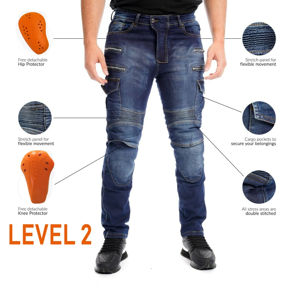 MOTORBIKE TROUSERS Made for Bikers Free Hipand Knee Protectors Advance Stretch Panel MADE FOR BIKERS REINFORCED PROTECTIVE JEANS
MOTORBIKE TROUSERS Made for Bikers Free Hipand Knee Protectors Advance Stretch Panel MADE FOR BIKERS REINFORCED PROTECTIVE JEANS