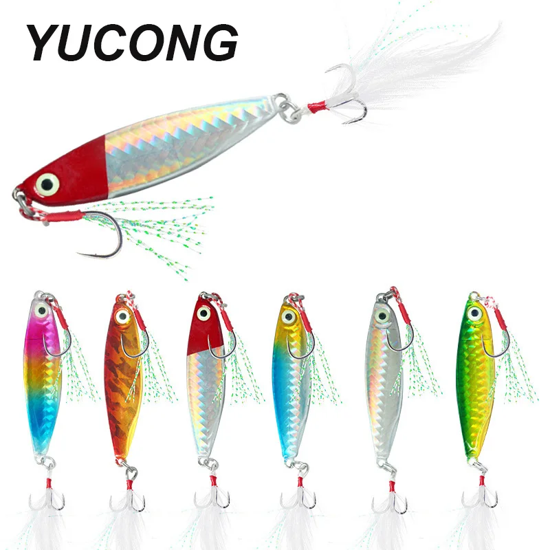 Приманка YUCONG джиг 1PX для рыбалки 10-15-20-30g, металлическая джиггинговая приманка, Тонущая тунца, рыба, ложка для соленой воды, блесна, троллингов...
Приманка YUCONG джиг 1PX для рыбалки 10-15-20-30g, металлическая джиггинговая приманка, Тонущая тунца, рыба, ложка для соленой воды, блесна, троллингов...
