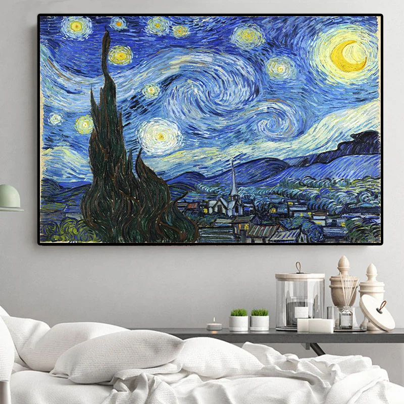 100% hand painted Impressionist Van Gogh Starry Night Oil Painting Reproduction on Canvas Best Wall Art Picture for Living Room
100% hand painted Impressionist Van Gogh Starry Night Oil Painting Reproduction on Canvas Best Wall Art Picture for Living Room