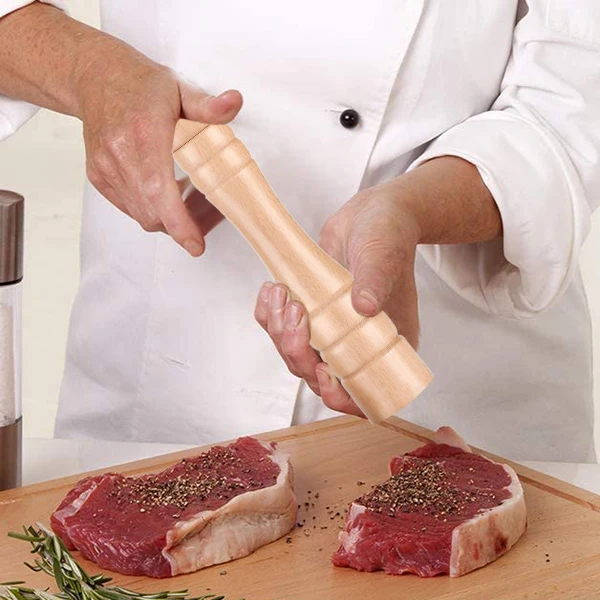 Wooden Salt and Pepper Mills Made of Beech Wood, with Stainless Steel Grinder Core, 10 Inch, Fineness Adjustable,2 Pack
Wooden Salt and Pepper Mills Made of Beech Wood, with Stainless Steel Grinder Core, 10 Inch, Fineness Adjustable,2 Pack