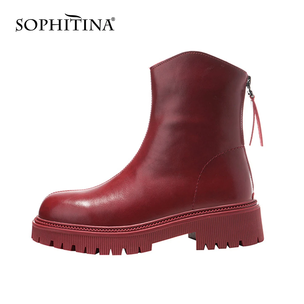 Женские ботинки на платформе SOPHITINA, натуральная кожа, круглый носок, удобная повседневная обувь, весна-осень, YO438
Женские ботинки на платформе SOPHITINA, натуральная кожа, круглый носок, удобная повседневная обувь, весна-осень, YO438