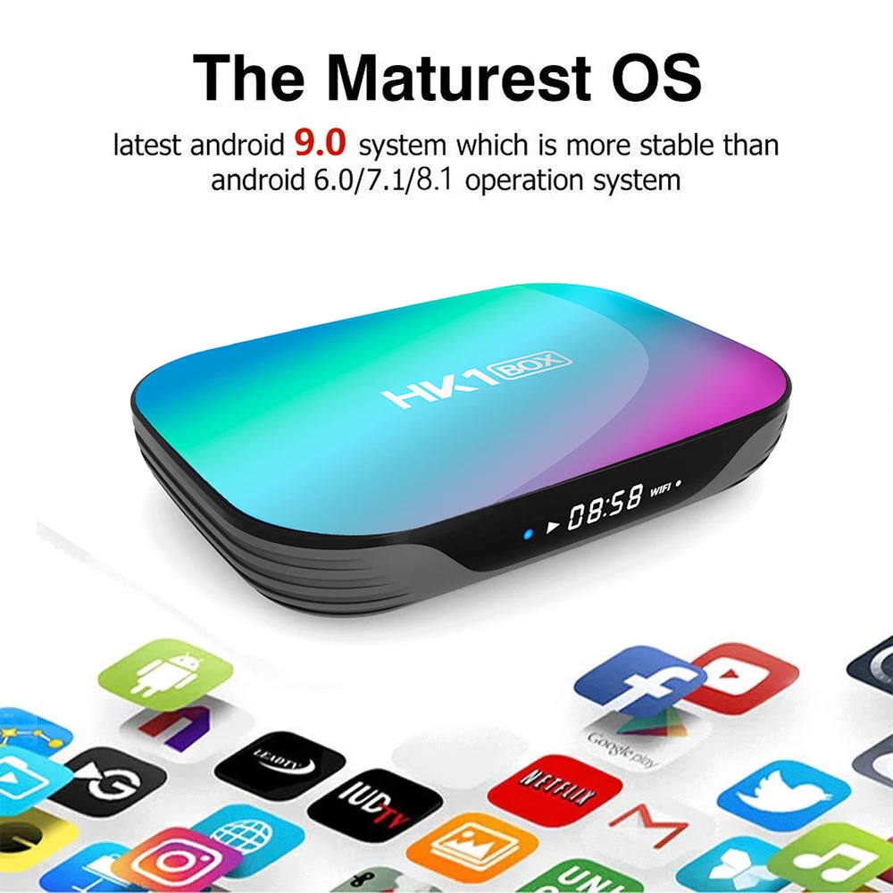 Smart TV BOX Android 9.0 HK1BOX 8K 1080P Amlogic S905X3 8K Quad Core 2.4/5G BT Support Voice Remote Media Player
Smart TV BOX Android 9.0 HK1BOX 8K 1080P Amlogic S905X3 8K Quad Core 2.4/5G BT Support Voice Remote Media Player