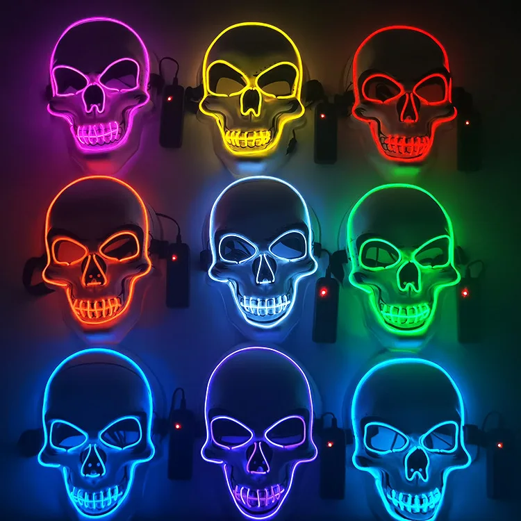 Хэллоуин ужас страшная маска клоуна бар DJ LED холодный светильник белая для лица