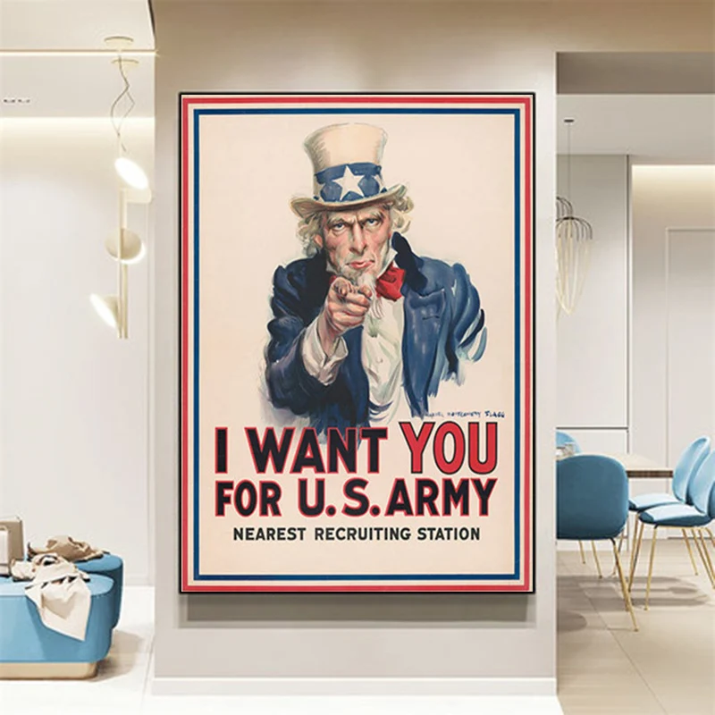 Vintage Army Propaganda Poster and Prints American Washington Art Canvas Painting Wall Art Pictures Cuardos for LivingRoom Decor
Vintage Army Propaganda Poster and Prints American Washington Art Canvas Painting Wall Art Pictures Cuardos for LivingRoom Decor