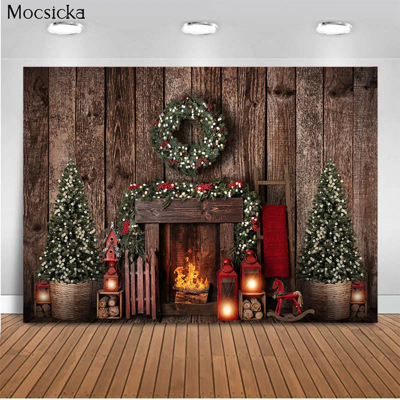 Mocsicka Christmas Background Christmas Tree Wreath Fireplace Decoration Style Family Party Photo Background Photography Banner
Mocsicka Christmas Background Christmas Tree Wreath Fireplace Decoration Style Family Party Photo Background Photography Banner