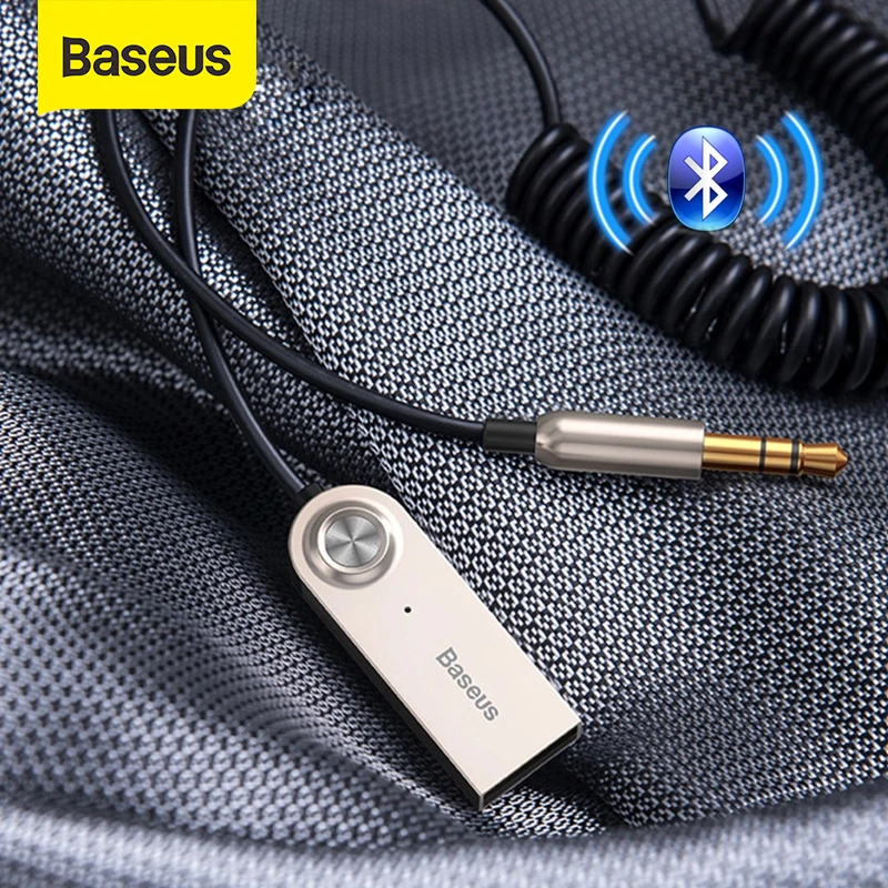 Baseus USB блютуз передатчик Bluetooth адаптер Aux V5.0 приемник аудио кабель программный