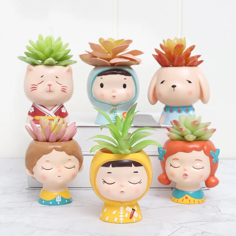 Cartoons Cute Human Head Sculpture Vase Lady Small Fresh Portrait Flower Pots Home Storage Organization Decorative Accessories
Cartoons Cute Human Head Sculpture Vase Lady Small Fresh Portrait Flower Pots Home Storage Organization Decorative Accessories