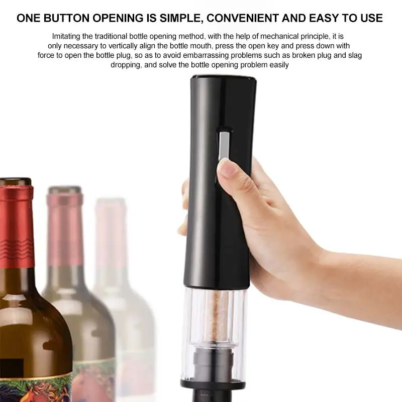 Electric Wine Opener USB Rechargeable Automatic Corkscrew Wine Bottle Opener With Foil Cutter Kichen Accessories
Electric Wine Opener USB Rechargeable Automatic Corkscrew Wine Bottle Opener With Foil Cutter Kichen Accessories