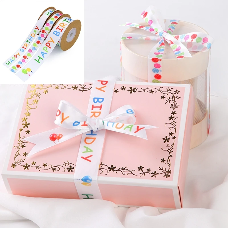 Q1FA Happy Birthday Cake Ribbon Birthday Blessing Pattern Colorful Balloon Pattern Printed Grosgrain Satin Ribbon
Q1FA Happy Birthday Cake Ribbon Birthday Blessing Pattern Colorful Balloon Pattern Printed Grosgrain Satin Ribbon