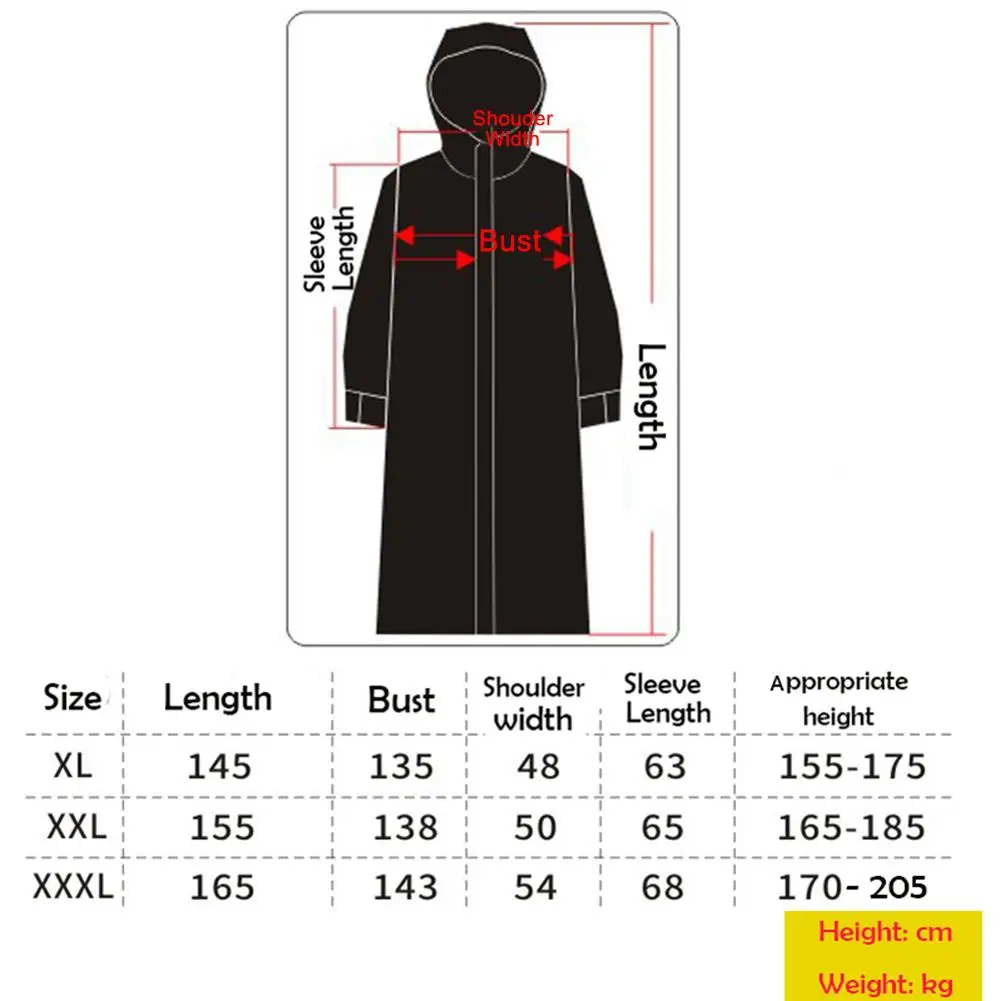 Hot Sale EVA Raincoat Women/Men Zipper Hooded Poncho Motorcycle Rainwear Long Style Hiking Poncho Environmental Rain Jacket
Hot Sale EVA Raincoat Women/Men Zipper Hooded Poncho Motorcycle Rainwear Long Style Hiking Poncho Environmental Rain Jacket