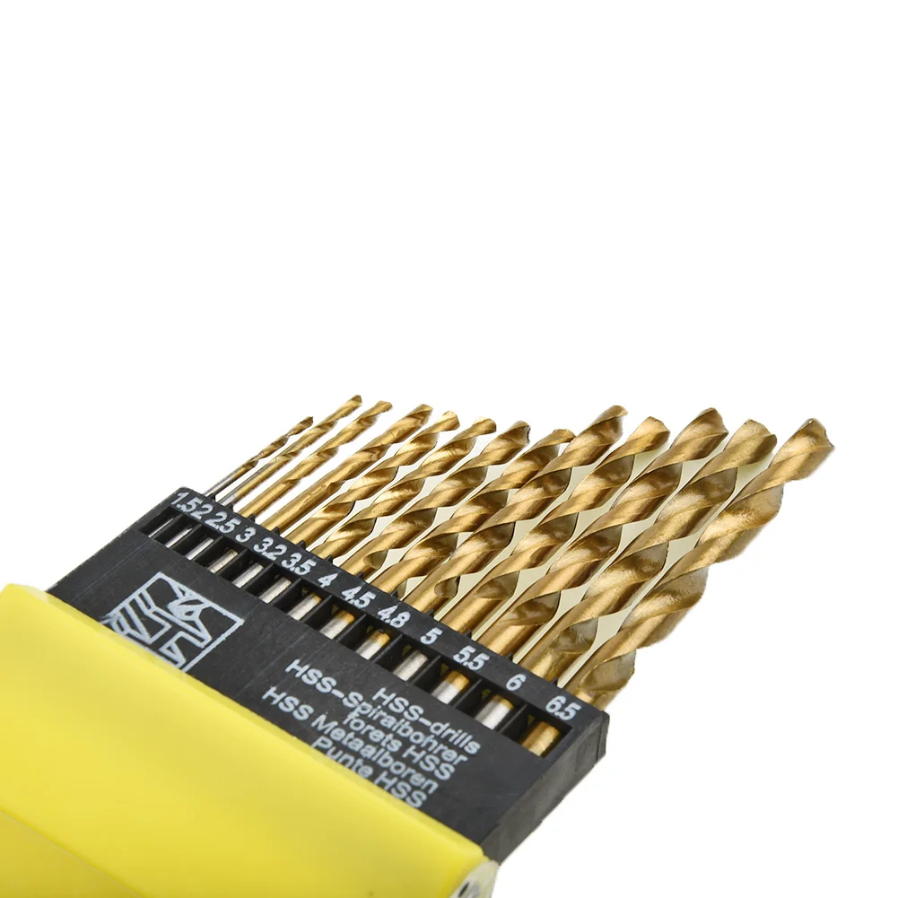 Round Shank Drill Bits HSS Coated Titanium Quick Change Repair 1.5-6.5mm 13pcs Set
Round Shank Drill Bits HSS Coated Titanium Quick Change Repair 1.5-6.5mm 13pcs Set