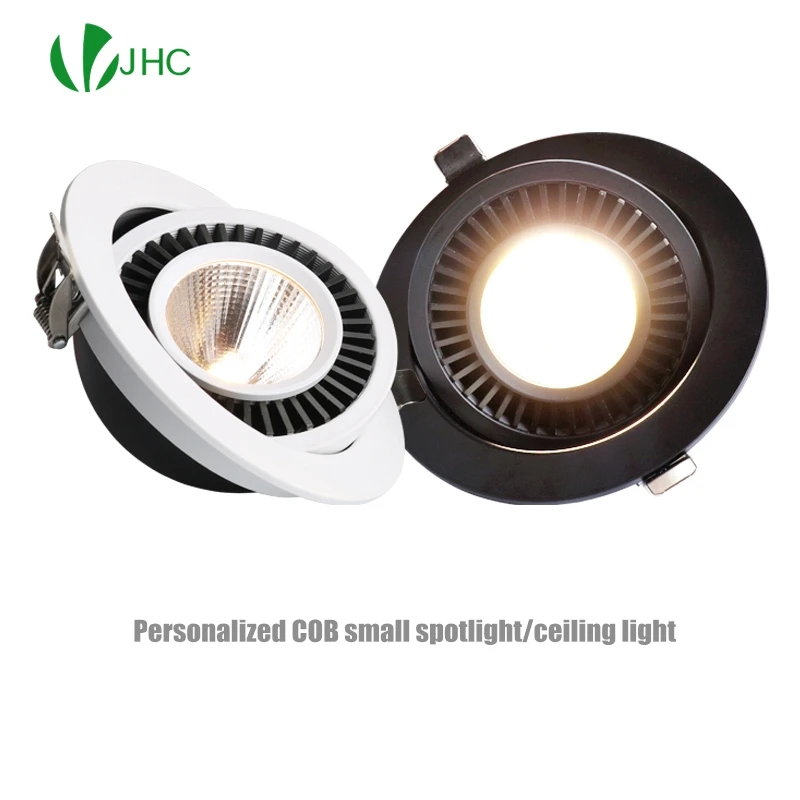 

Dimmable recessed LED Downlights Angle Adjustable COB Ceiling Lamp Spot Lights 7w 9w 12w 15w18w Rotating LED downlight AC85-265V