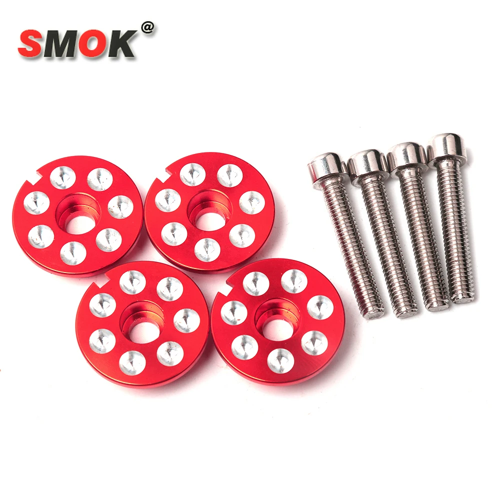 

SMOK Motorcycle Scooter CNC Aluminum Footpeg Pedal Plate M6 Screw Cover For Yamaha GTR 125 BWS X 125 SMAX 155 RS100 RS Z100