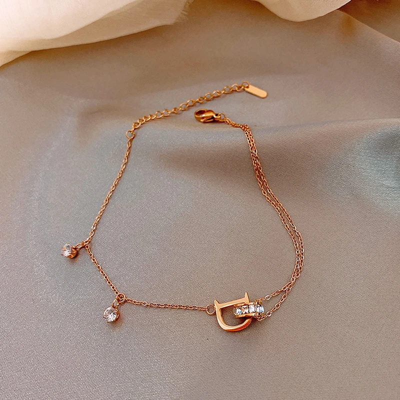 Titanium Steel Letter D Anklets For Women Fashion Crystal Anklet Bracelet On Leg Summer Beach Anklet Set Female Foot Jewelry
Titanium Steel Letter D Anklets For Women Fashion Crystal Anklet Bracelet On Leg Summer Beach Anklet Set Female Foot Jewelry