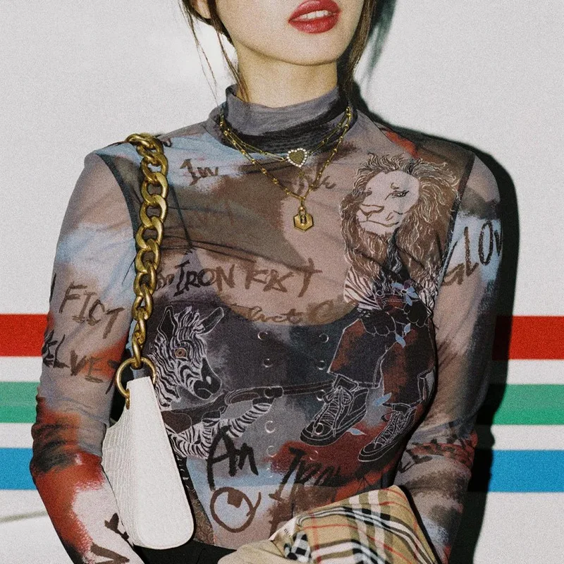 Transparent Sexy Mesh Bodysuit New Arrival 2021 Long Sleeve Print Body Mujer Rompers Womens Jumpsuit Spring Summer
Transparent Sexy Mesh Bodysuit New Arrival 2021 Long Sleeve Print Body Mujer Rompers Womens Jumpsuit Spring Summer