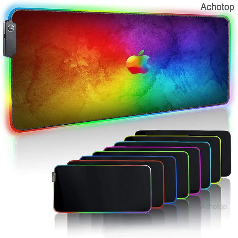 RGB Apple Logo Mouse Pad RGB Gaming MousePad Computer Keyboard Pad Mat Led Extended MouseMat With 14 Lighting Modes Tapis Souris
RGB Apple Logo Mouse Pad RGB Gaming MousePad Computer Keyboard Pad Mat Led Extended MouseMat With 14 Lighting Modes Tapis Souris