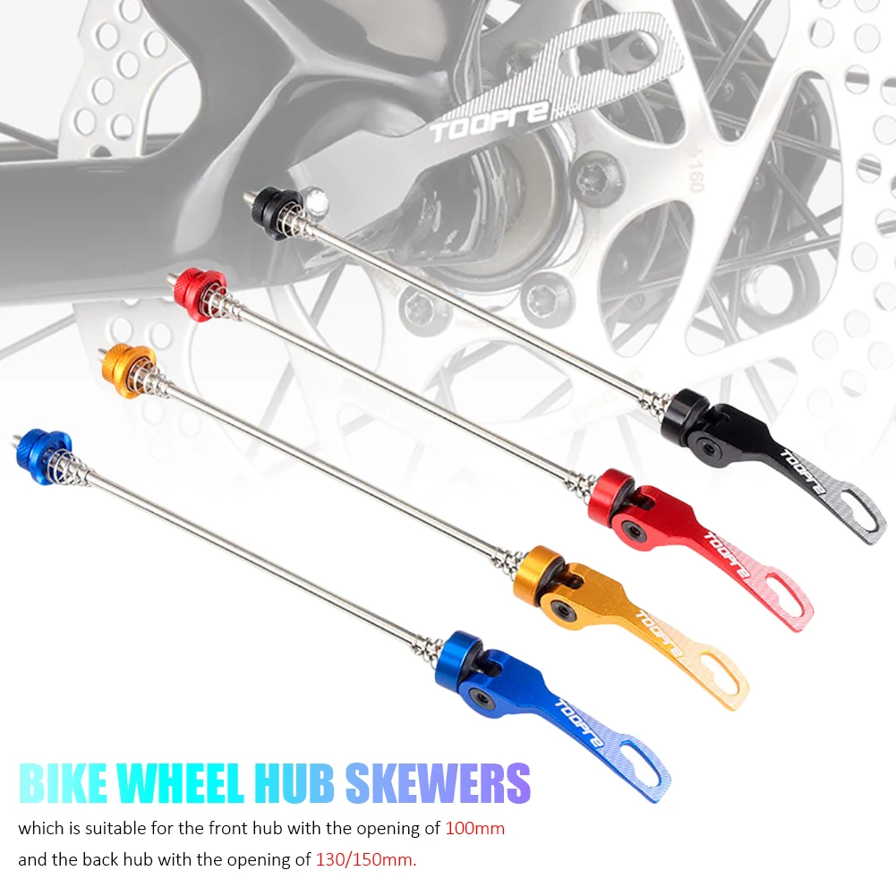

145/185mm Bicycle Parts Wheel Hub Skewers Front Rear Quick Release Axis Skewers MTB Road Bike Clip Lever Cycling Accessories