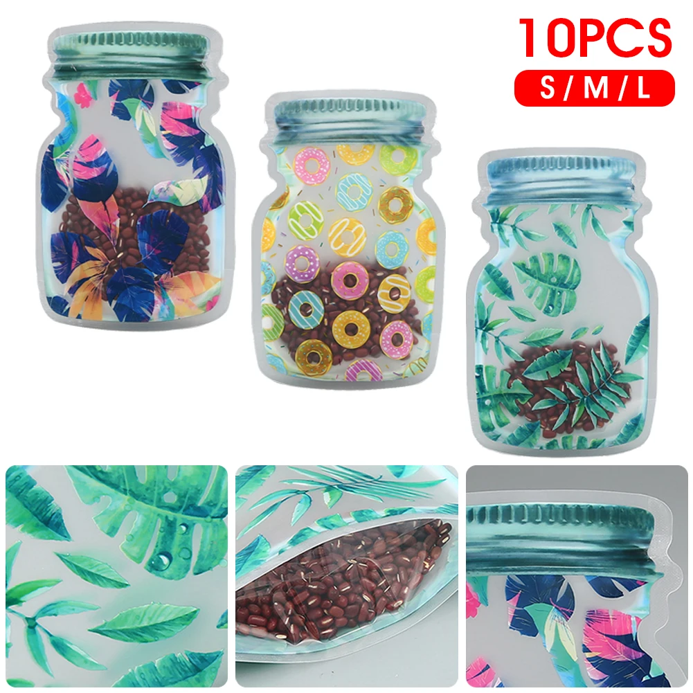 10 Pcs Mason Jar Zipper Bags Storage For Food Nuts Snacks Bakery Candles Cookie Resealable Bags Self Sealing Bottles Shaped Bag
10 Pcs Mason Jar Zipper Bags Storage For Food Nuts Snacks Bakery Candles Cookie Resealable Bags Self Sealing Bottles Shaped Bag
