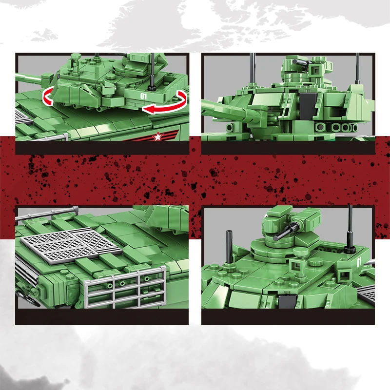 1020pcs Military WW2 T-14 Tank Building Blocks City Weapon Army Vehicle Figures Bricks Education Toys For Children Boys
1020pcs Military WW2 T-14 Tank Building Blocks City Weapon Army Vehicle Figures Bricks Education Toys For Children Boys