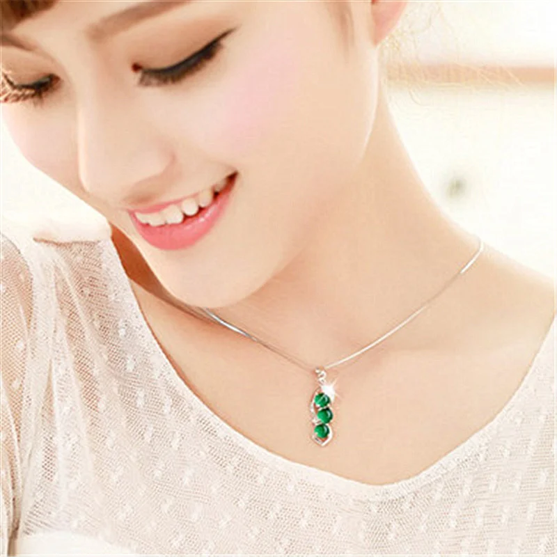 Cute Crystal Green Pea Pendant Necklace For Women Jewelry Trendy 2021 Choker Female Silver Plated Chain Clavicle Accessories
Cute Crystal Green Pea Pendant Necklace For Women Jewelry Trendy 2021 Choker Female Silver Plated Chain Clavicle Accessories
