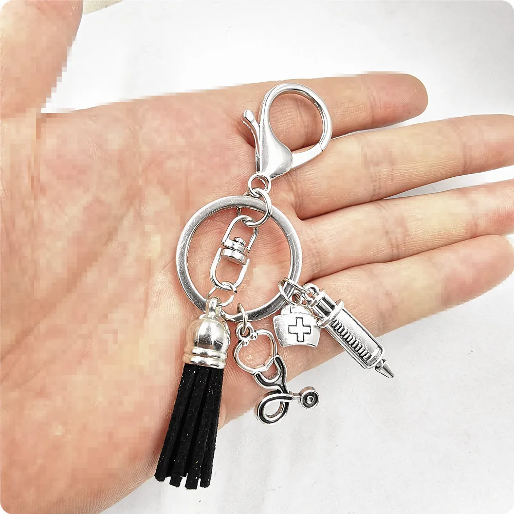 2020 High Quality Creative Fashion Nurse Keychain Physician Assistant Key Chains Medical Keyring Stethoscope Syringe Best Gift
2020 High Quality Creative Fashion Nurse Keychain Physician Assistant Key Chains Medical Keyring Stethoscope Syringe Best Gift
